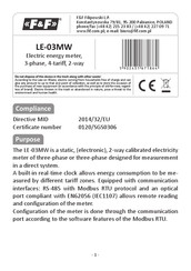 F&F LE-03MW Manual