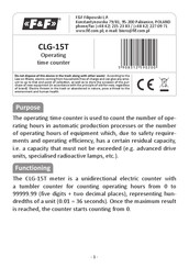 F&F CLG-15T Quick Start Manual