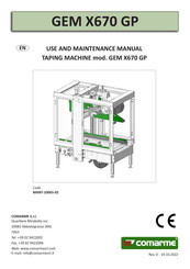 comarme GEM X670 GP Use And Maintenance Manual