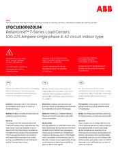 ABB ReliaHome 1TQC163000Z0104 Installation Instructions Manual