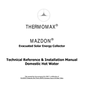 Thermomax MAZDON TMA600 Installation Manual