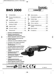 Meister basic BWS 2000 Manual