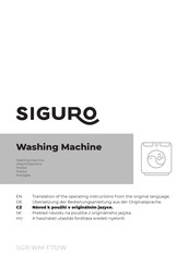 SIGURO SGR-WM-F712W Translation Of The Operating Instructions