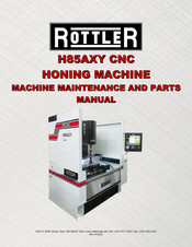 Rottler H85 CNC Maintenance And Parts Manual