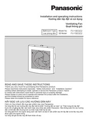 Panasonic FV-10EGD2 Installation And Operating Instructions Manual