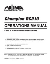Numa Champion RC210 Operator's Manual