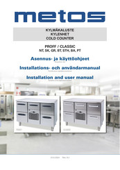 Metos 4321054 Installation And User Manual