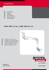 Lincoln Electric LMA 100 1.5 m Installation And User Manual