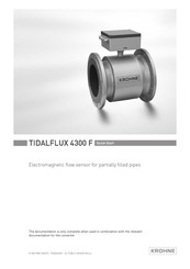 KROHNE TIDALFLUX 4300 F Quick Start Manual