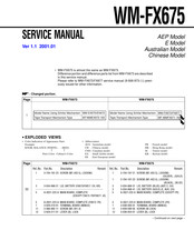 Sony Walkman WM-FX675 Service Manual