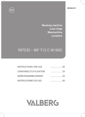 VALBERG WF 712 C W180C Instructions For Use Manual