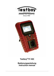 Testboy TV 465 Instruction Manual