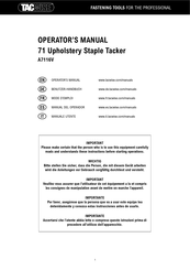 tacwise A7116V Operator's Manual
