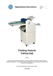 Cyklos TriFold 360 Operating Instructions Manual
