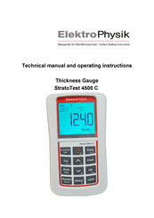 ElektroPhysik 80-254-0100 Technical Manual And Operating Instructions
