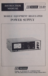 BK Precision 1640 Instruction Manual