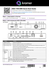 Kramer KDS-17EN-SW2 Quick Start Manual