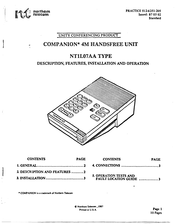 Northern Telecom COMPANION 4M Description, Installation And Operation
