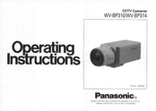 Panasonic WV-BP310 Operating Instructions Manual