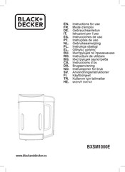 Black & Decker BXSM1000E Instructions For Use Manual