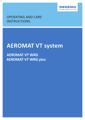 Siegenia AEROMAT VT Operating And Care Instructions