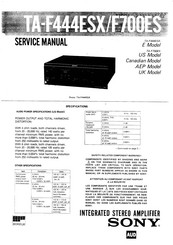 Sony TA-F700ES Service Manual