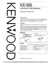 Kenwood KA-995 Instruction Manual