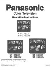 Panasonic CT-36G32 Operating Instructions Manual