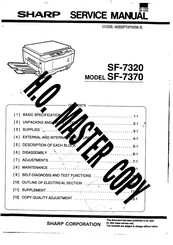 Sharp SF-7370 Service Manual