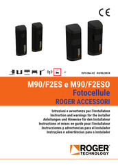 Roger Technology M90/F2ESO Instruction And Warnings For The Installer