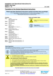 Mayr ROBA-slip hub 100 Series Installation And Operational Instructions
