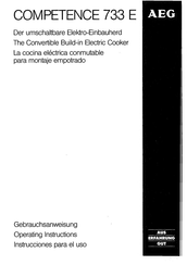 Aeg COMPETENCE 733 E Operating Instructions Manual