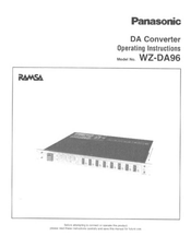 Panasonic RAMSA WZ-DA96 Operating Instructions Manual