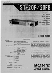 Sony ST-20F Service Manual