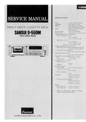 Sansui D-550M Service Manual