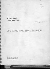 Biomation 1650-D Operating And Service Manual