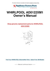 Whirlpool AD0122XM1 Use & Care Manual