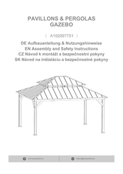 Sunjoy A102007751 Assembly And Safety Instructions