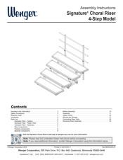 Wenger Signature Choral Riser 4-Step Assembly Instructions Manual