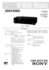 Sony TC-RX50 Service Manual