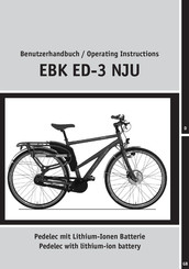 Pantherwerke Pedelec EBK ED-3 NJU Operating Instructions Manual