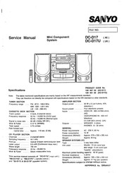 Sanyo DC-D17 Service Manual