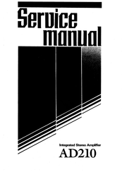 Sherwood AD210 Service Manual