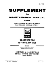 GMC PD-4905 Maintenance Manual Supplement