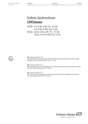 Endress+Hauser LNGmass Safety Instruction