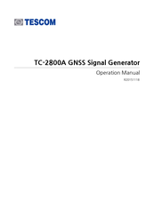 Tescom TC-2800A Operation Manual