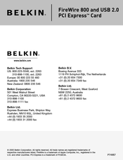 Belkin F5U602 v1.2 User Manual