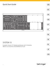 Behringer SYSTEM 15 Quick Start Manual