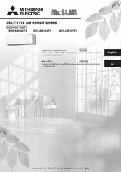 Mitsubishi Electric Mr.SLIM MSY-AW13VF2 Operating Instructions Manual