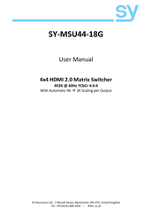 SY Electronics SY-MSU44-18G User Manual